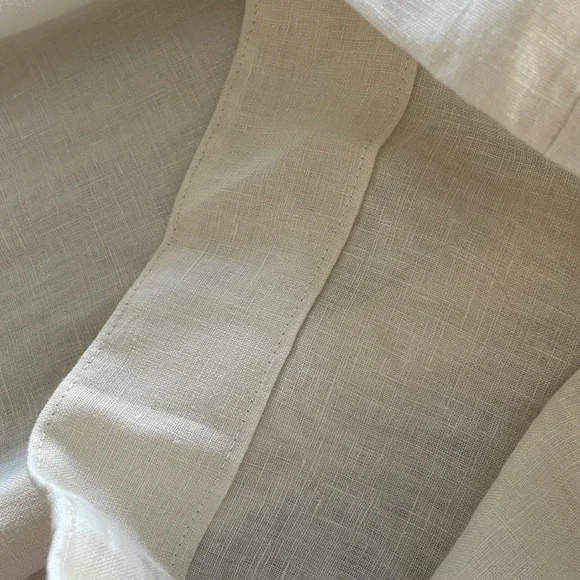 Sussan cream linen wide leg pants 8 - Picture 6 of 6